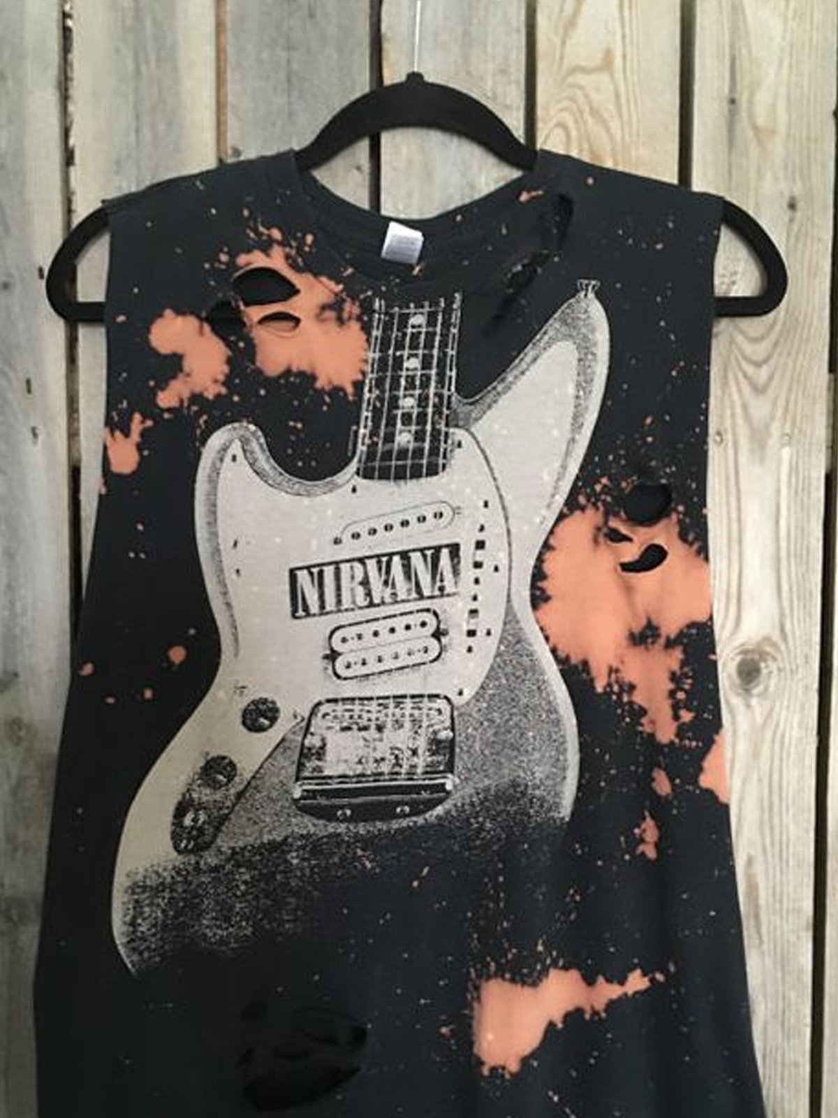 Black Cotton-Blend Vintage Vests