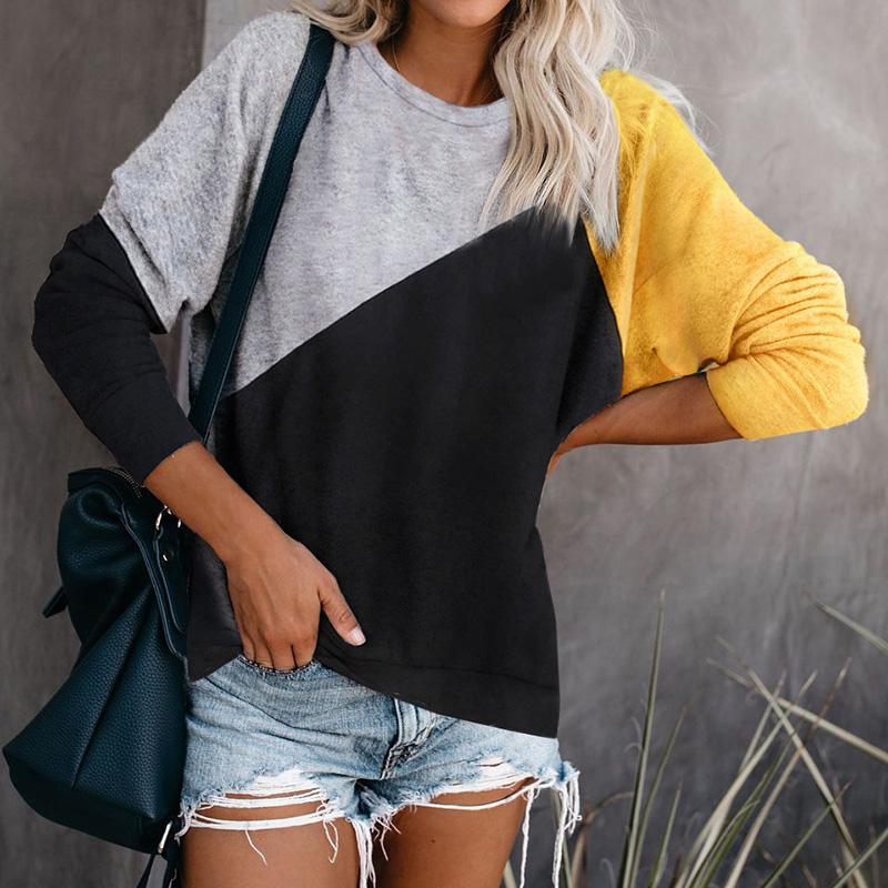 Round Neck Coloring Loose Sweater