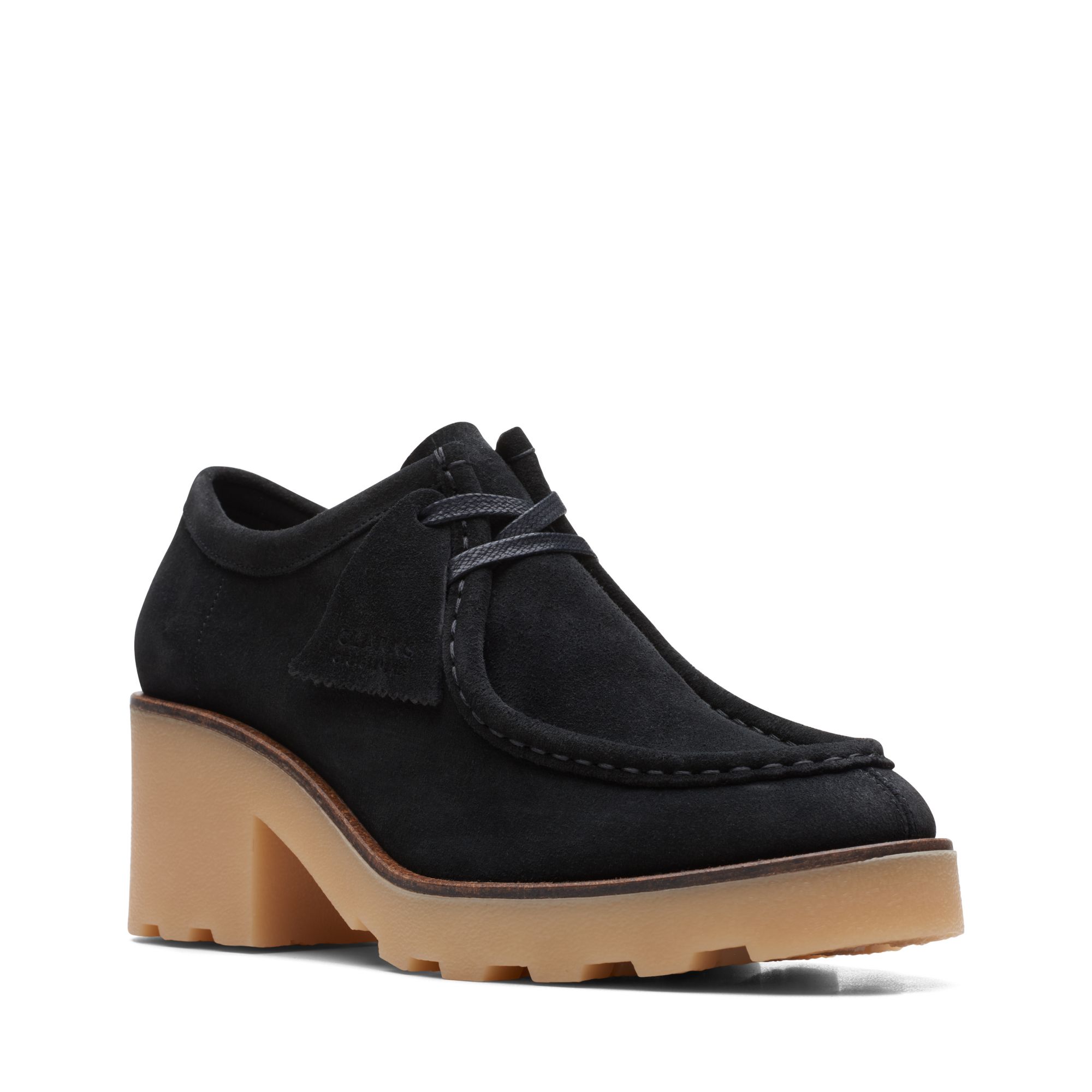 Women Wallabee Block Black Sde