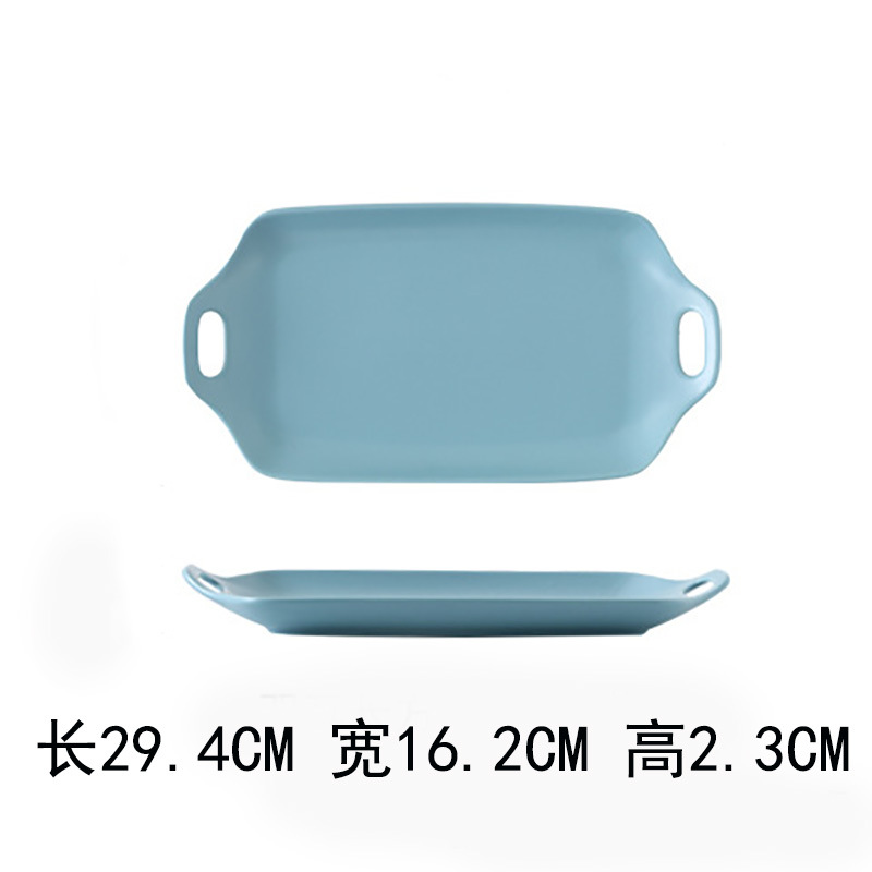 微瑕疵北欧芝士焗饭盘子 陶瓷烤盘 家用披萨盘烤碗烤箱微波炉