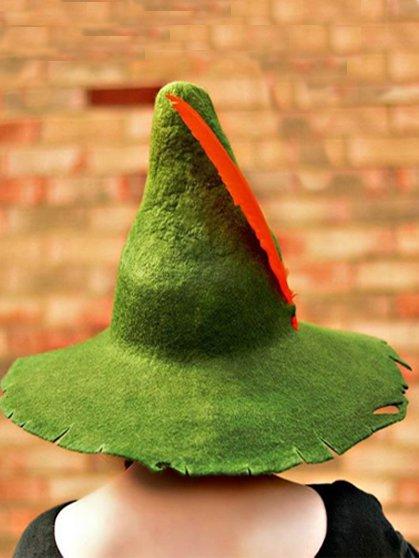 Green Casual Cotton-Blend Hats