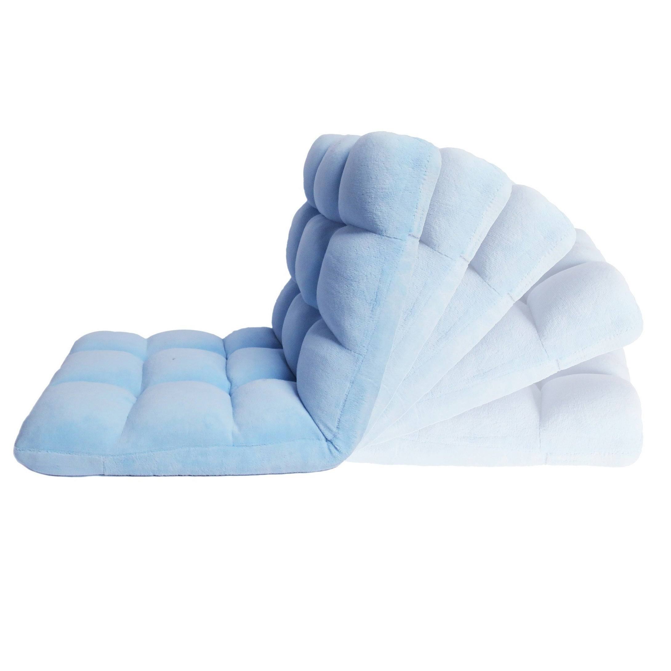 Chic Home Loungie Armless Quilted Recliner Chair, Light Blue