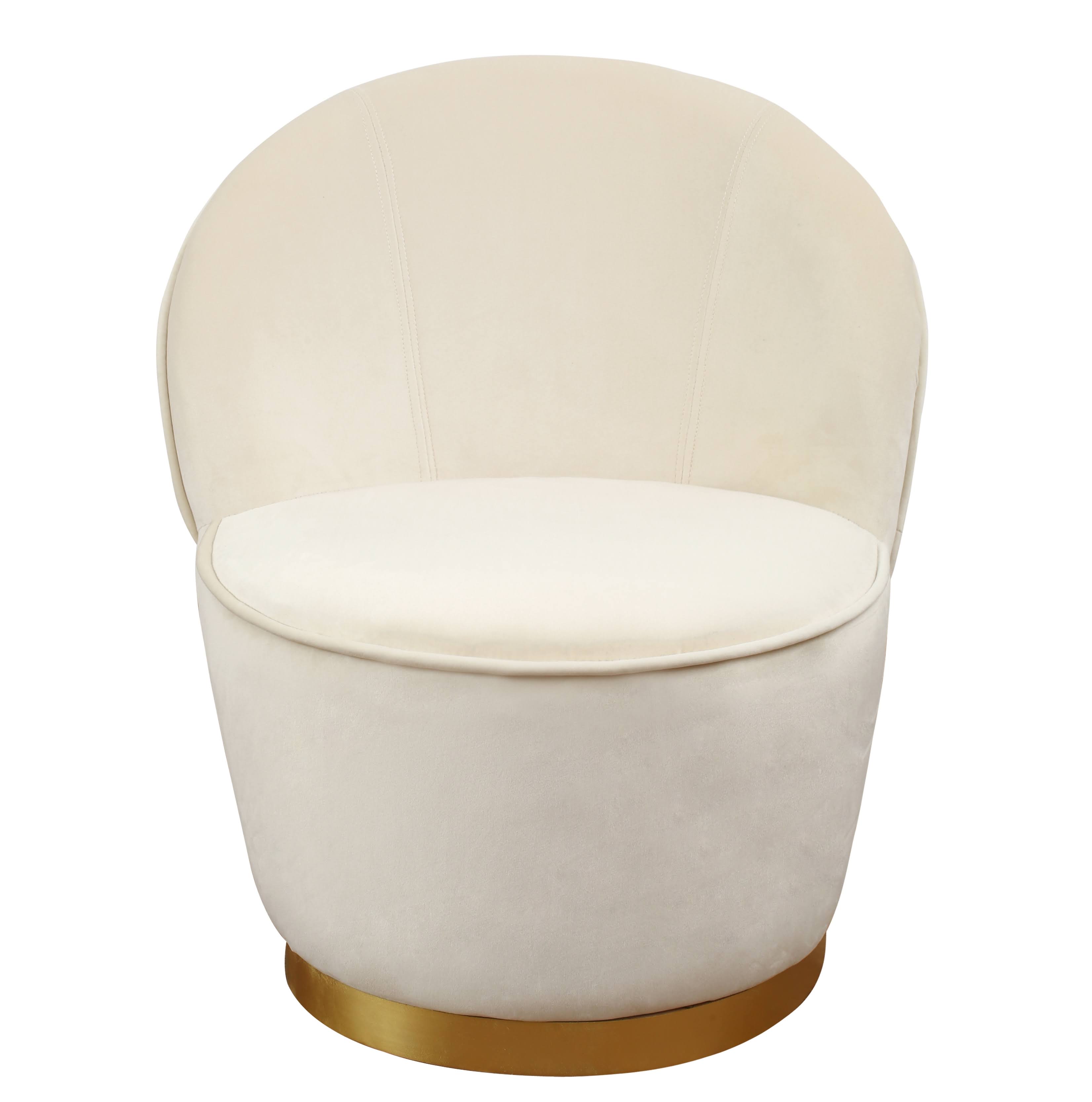 TOV Furniture Julia Ivory Velvet Junior Chair