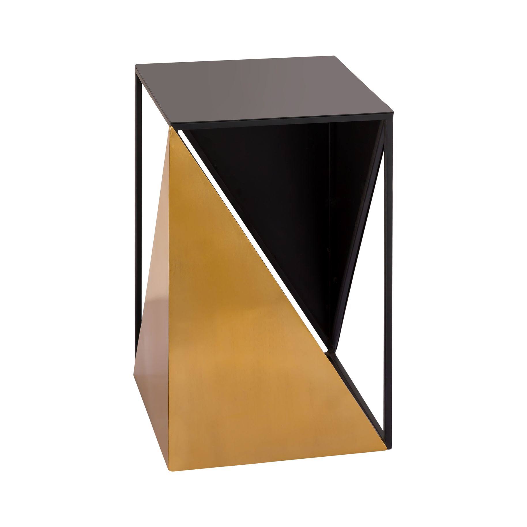 TOV Furniture Bidar Black Gold Side Table