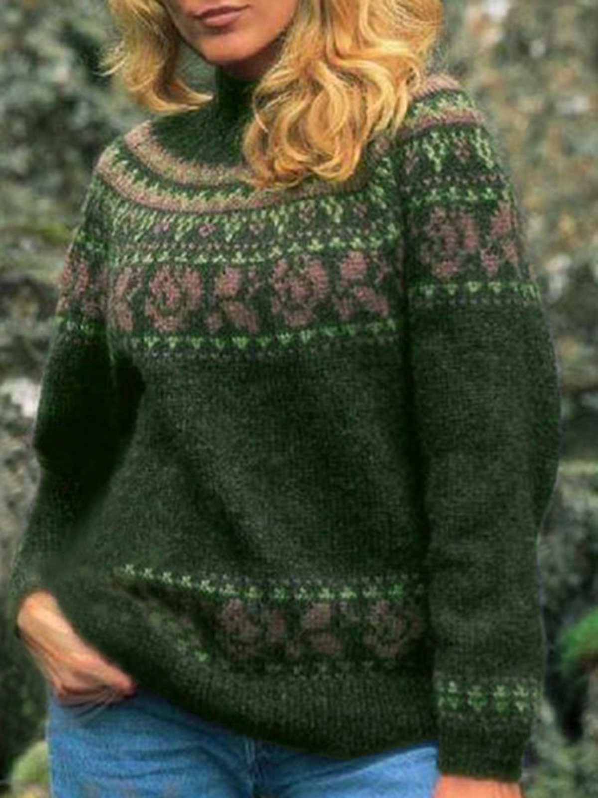 Casual Cotton Long Sleeve Sweater