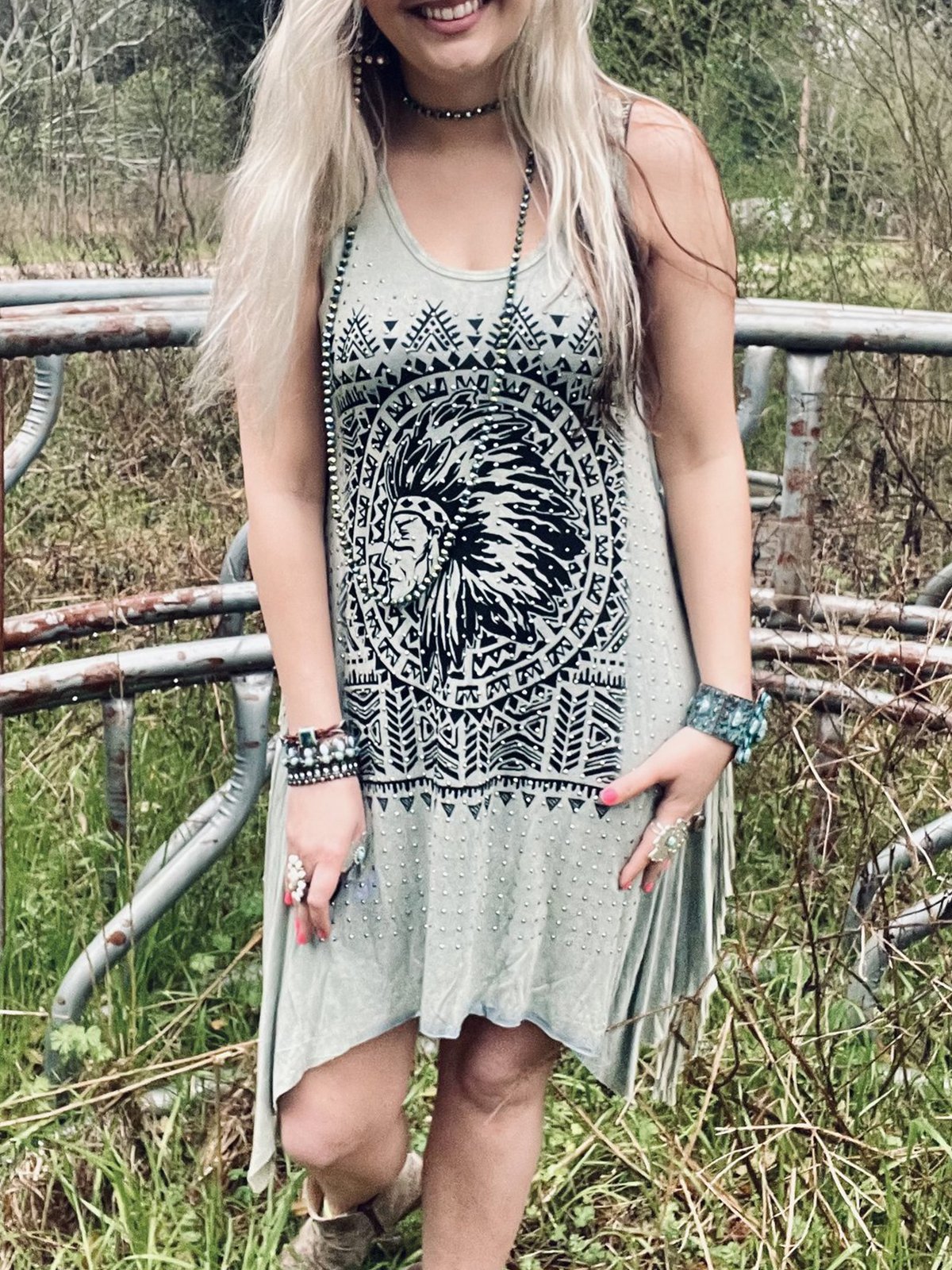 Casual Tribal Printed Dresses