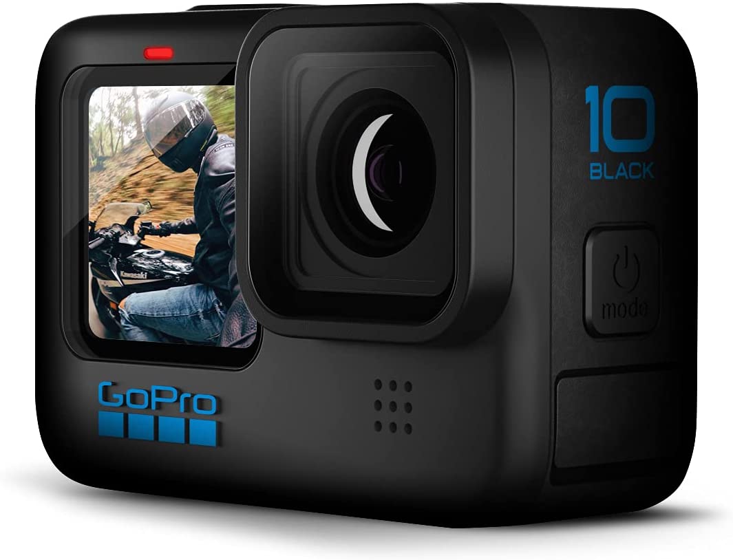 GoPro HERO10 (Hero 10) Black - Waterproof Action Camera with Front LCD and Touch Rear Screens, GP2 Engine, 5K HD, 23MP Photos, Live Streaming, 64GB Card, 50 Piece Accessory Kit and 2 Extra Batteries
