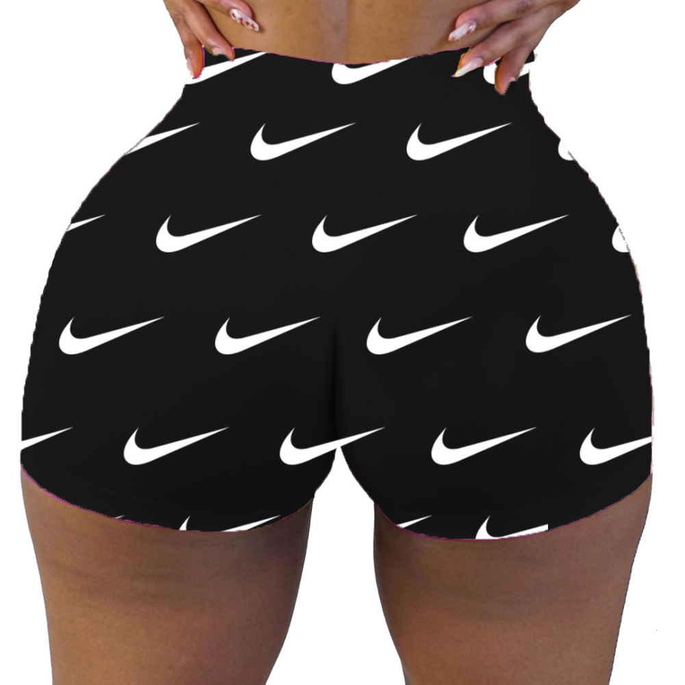 Sexy Print High Waist Jogger Shorts