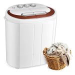 Twin Tub XPB30-1288S Portable Washing Machine, White and Brown