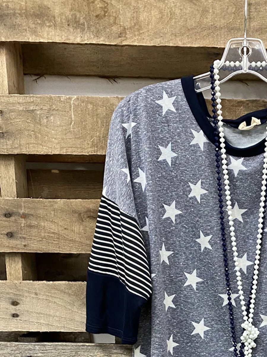 Black Crew Neck Casual Short Sleeve Shirt & Top