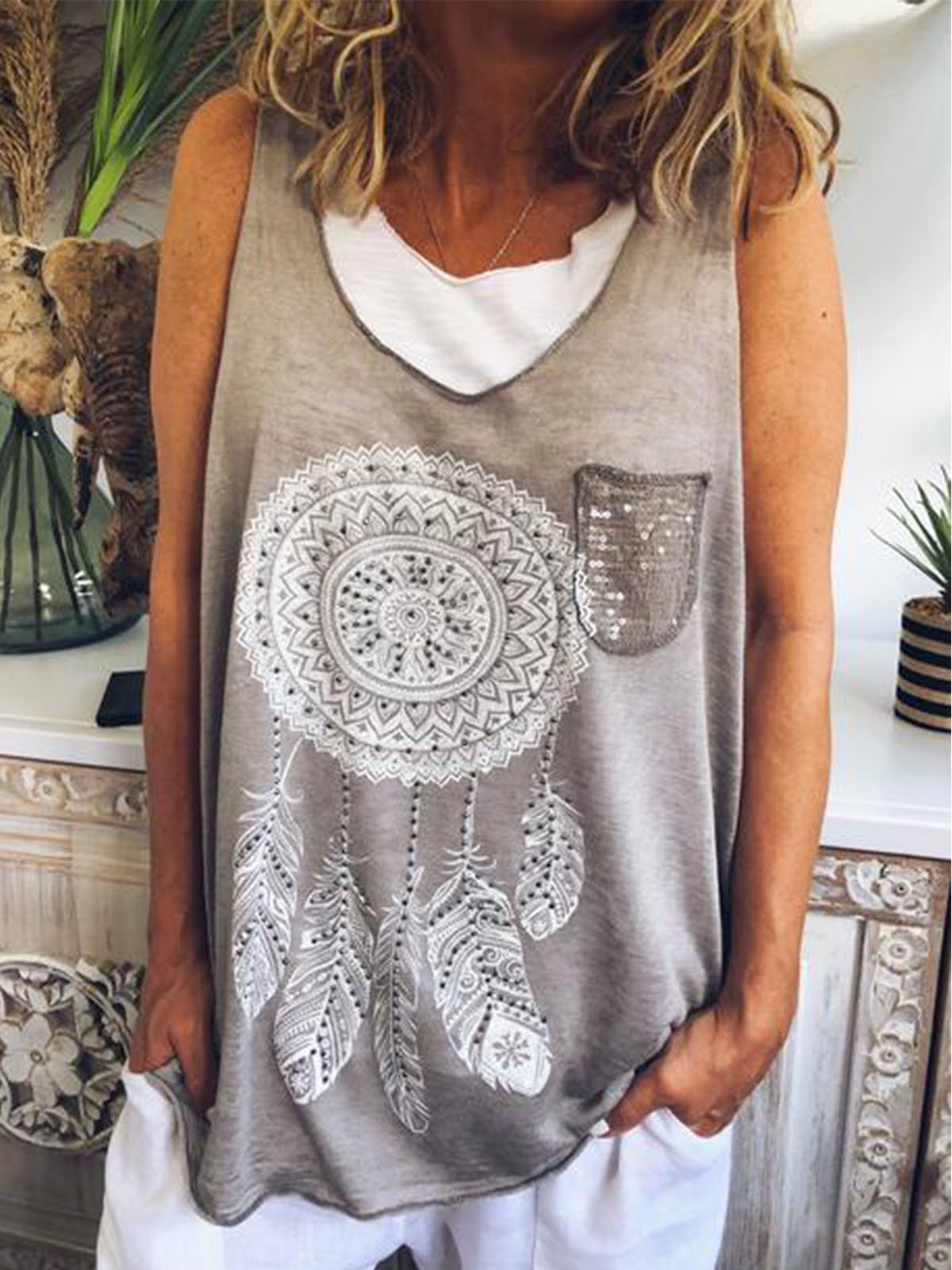 Sweet Cotton Sleeveless Shirts & Tops