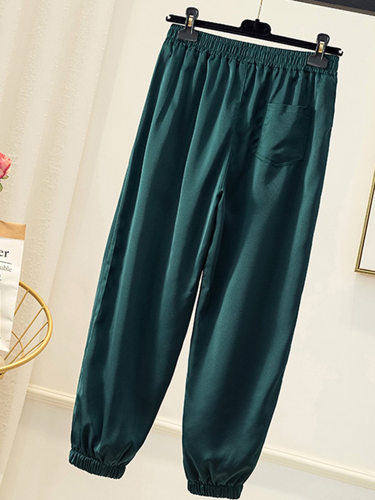 Plus Size Women Plain Casual Pants