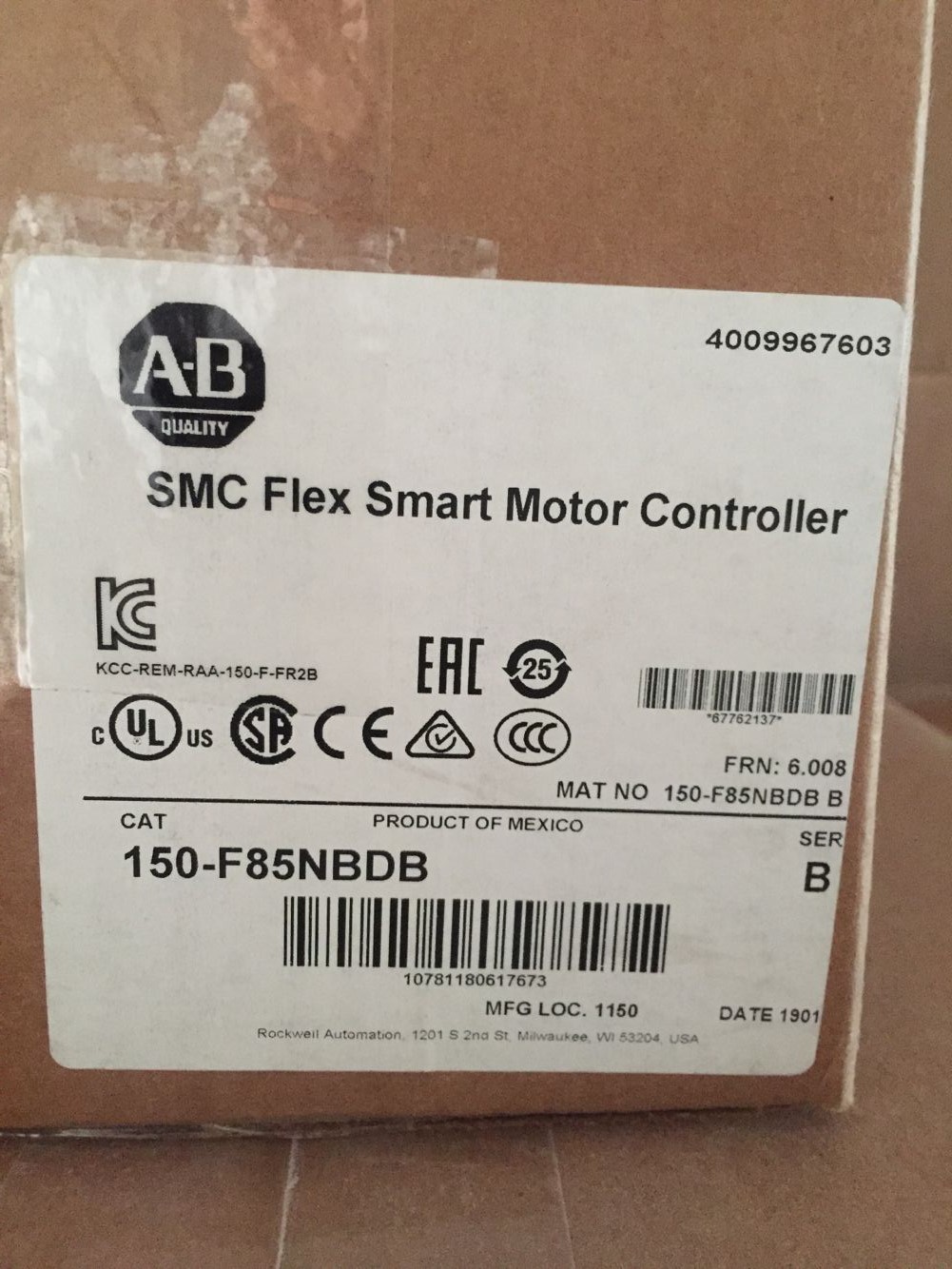 150-F85NBDB Allen Bradley Original New factory Sealed Motor