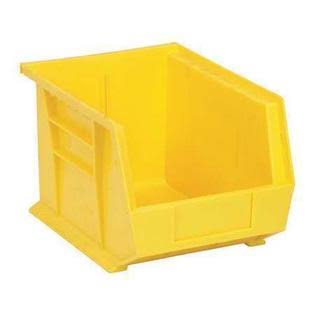 Quantum Storage Systems Qus239yl Yellow Hang and Stack Bin, 10-3/4x22L x 8-1/4x22W