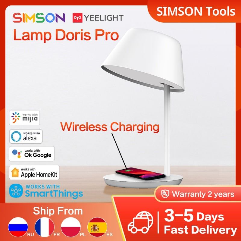 Yeelight Bedside Lamp Smart WIFI Touch Dimmable With 18W LED  Wireless Charging For iPhone YLCT03YL