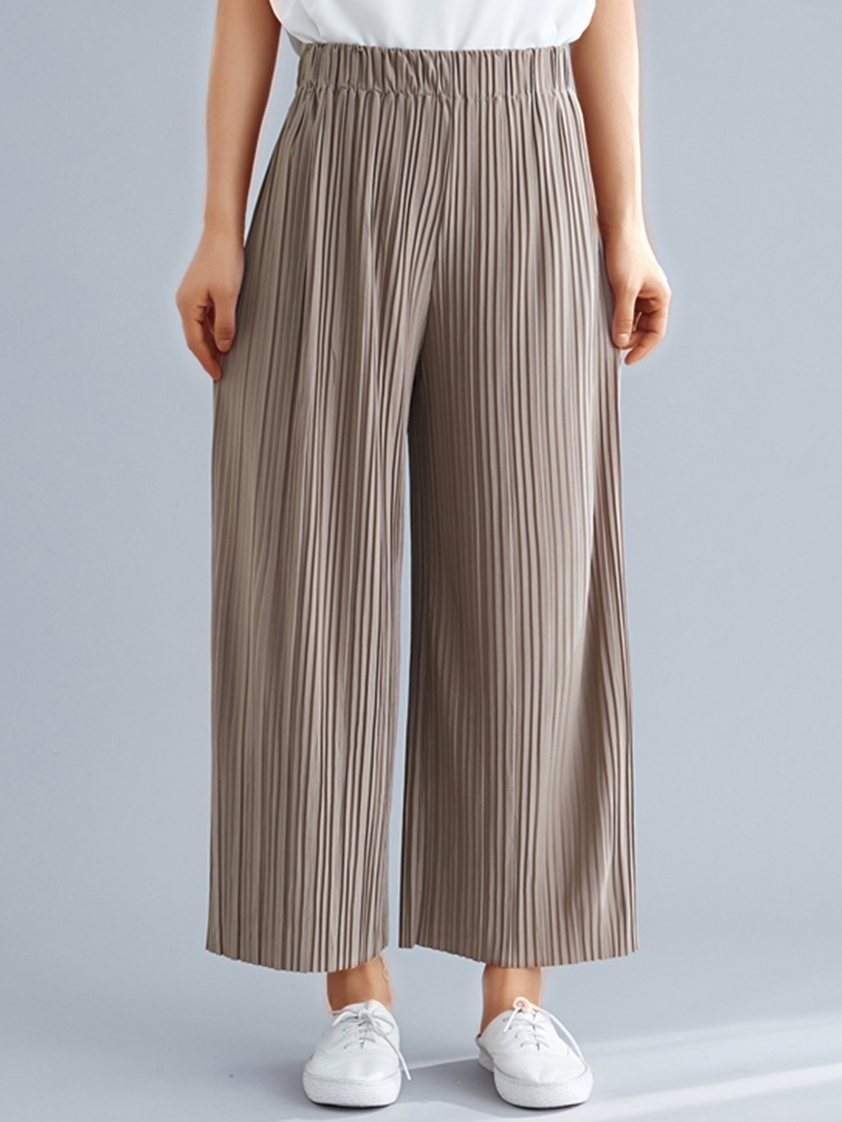 Plus Size Women Plain Casual Pants