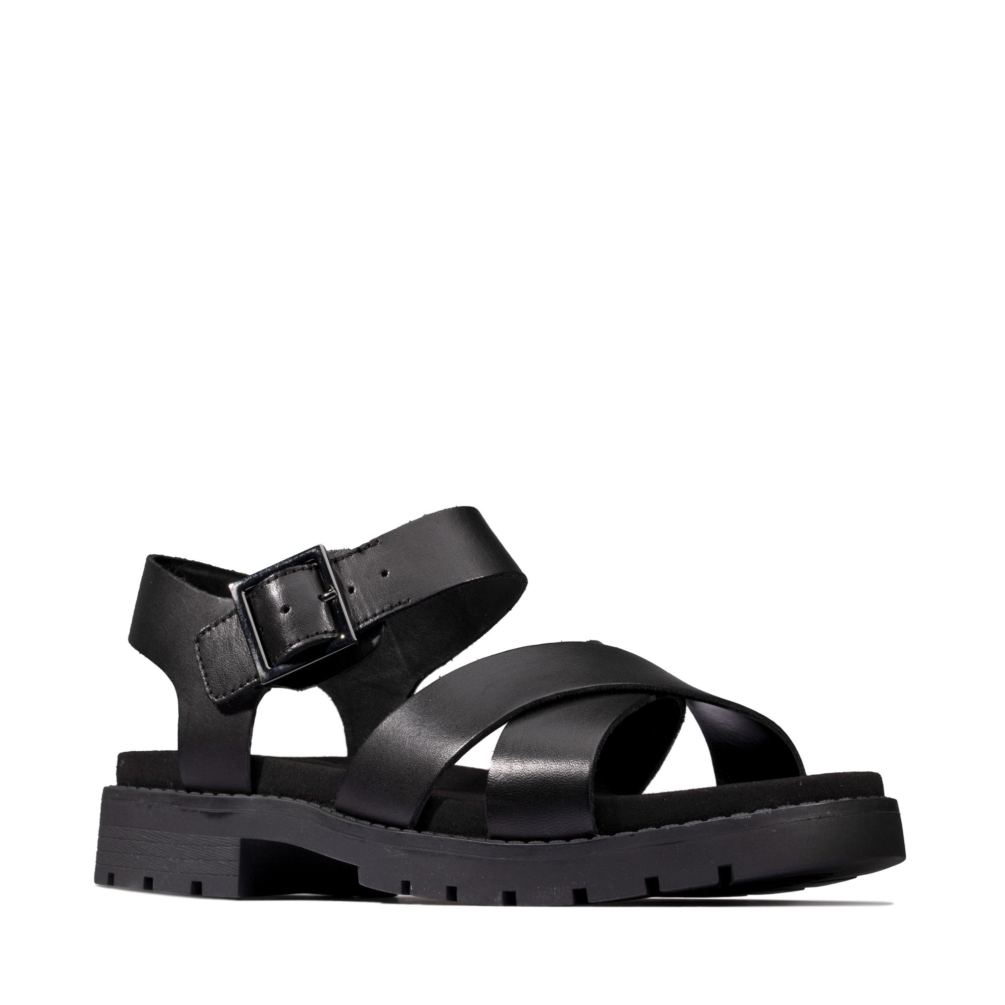 Women Sandals Orinoco Strap Black Leather