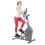 Sunny Health & Fitness Performance Cardio Climber for Home use- Men and Women Workout Equipment- Gray