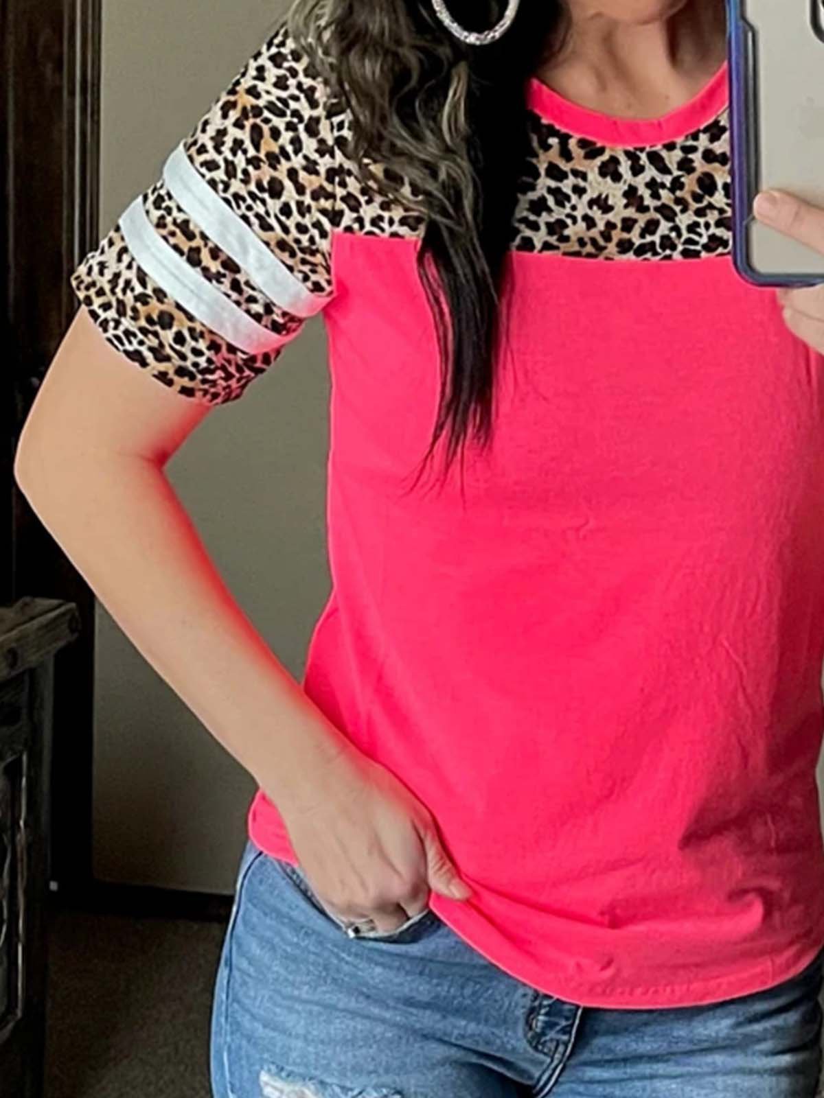 Vintage Crew Neck Short Sleeve Shirts & Tops