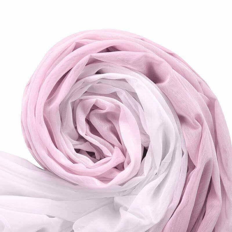 3 Inches Rod Pocket Gradient Ombre Sheer Curtain with 1 Inch Flange Tulle Gradual Sheer Drape HANNA