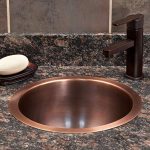 318759 Baina 14��� Copper Drop In Bathroom Sink