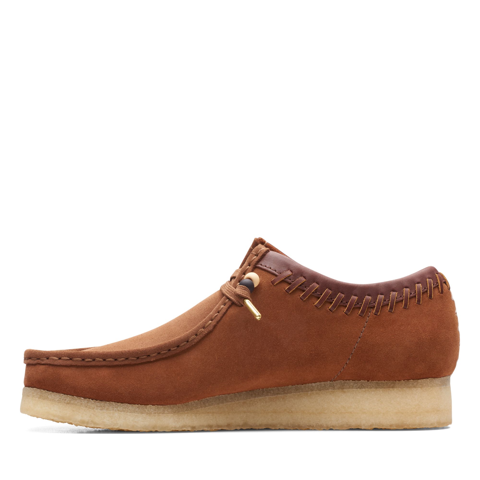 Men  Wallabee Dark Tan Combi