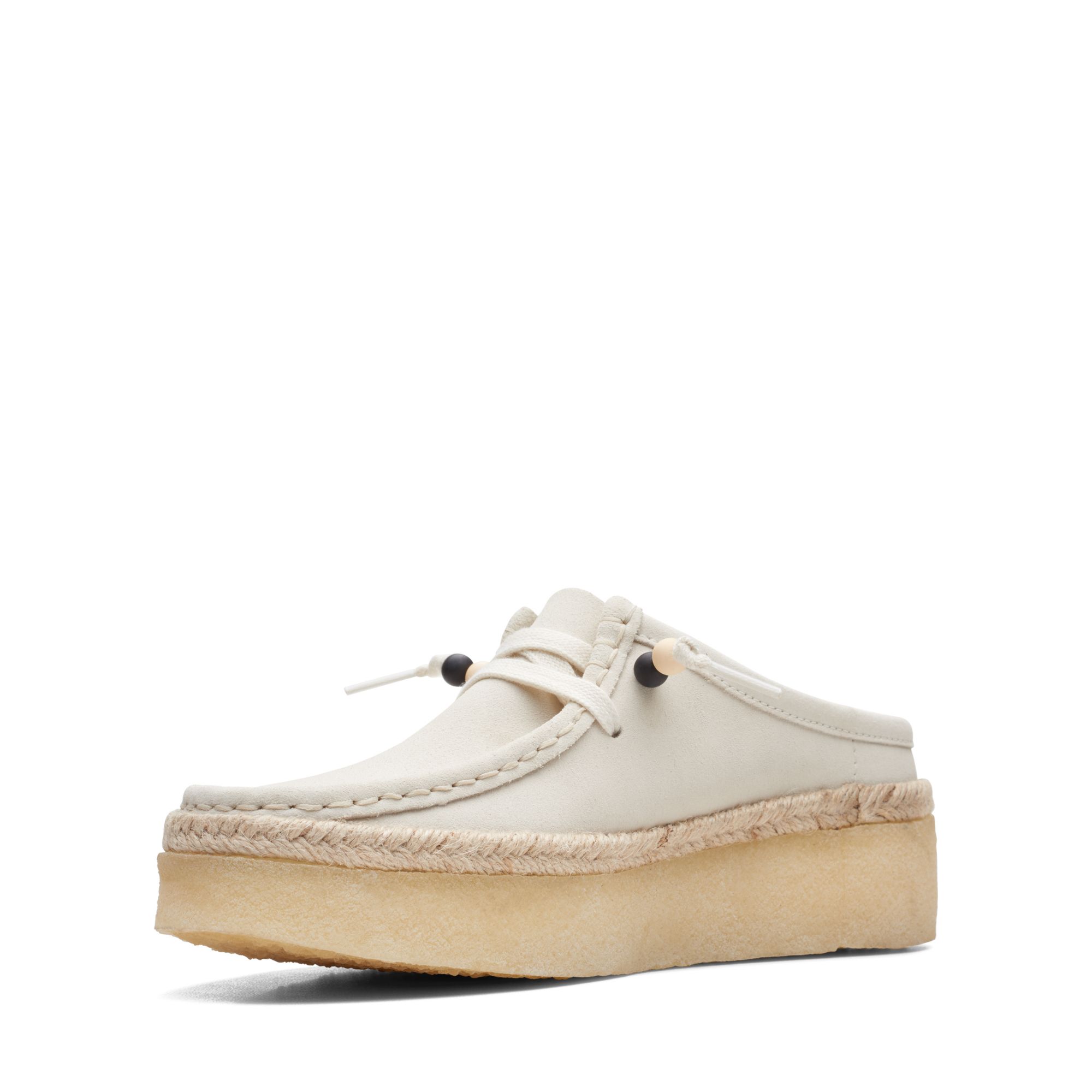 Women  Wallabee Cup Lo White Suede