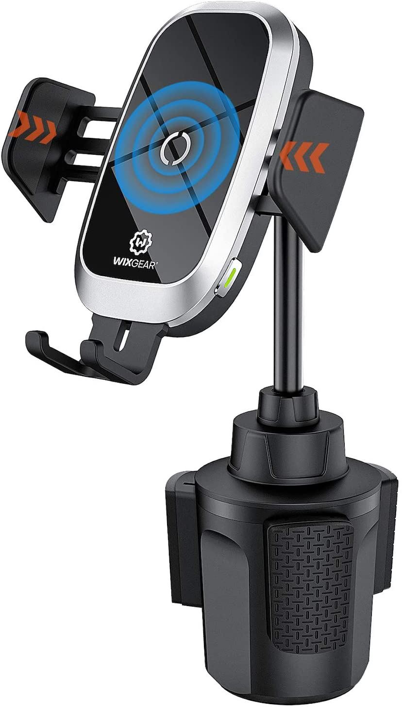 Wireless Fast Charging Cup Holder 360 Rotation Phone Mount