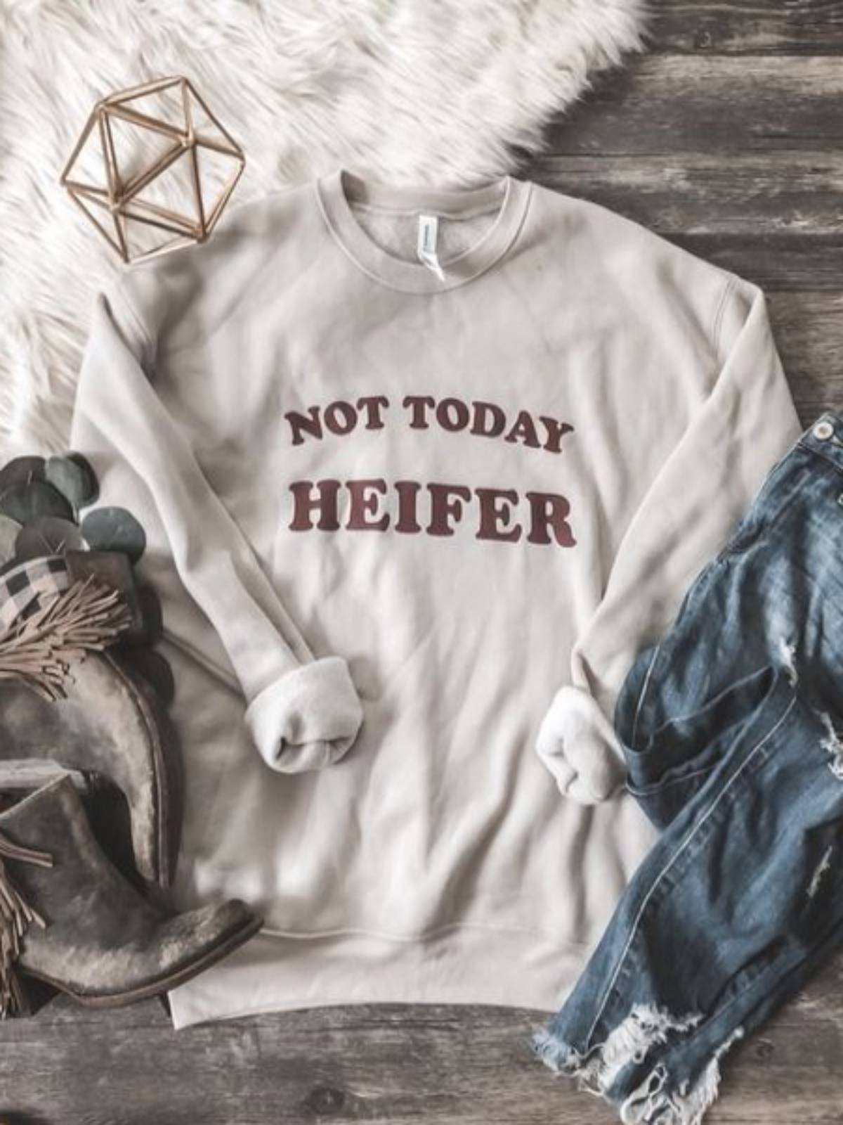 Crew Neck Cotton-Blend Sweatshirt