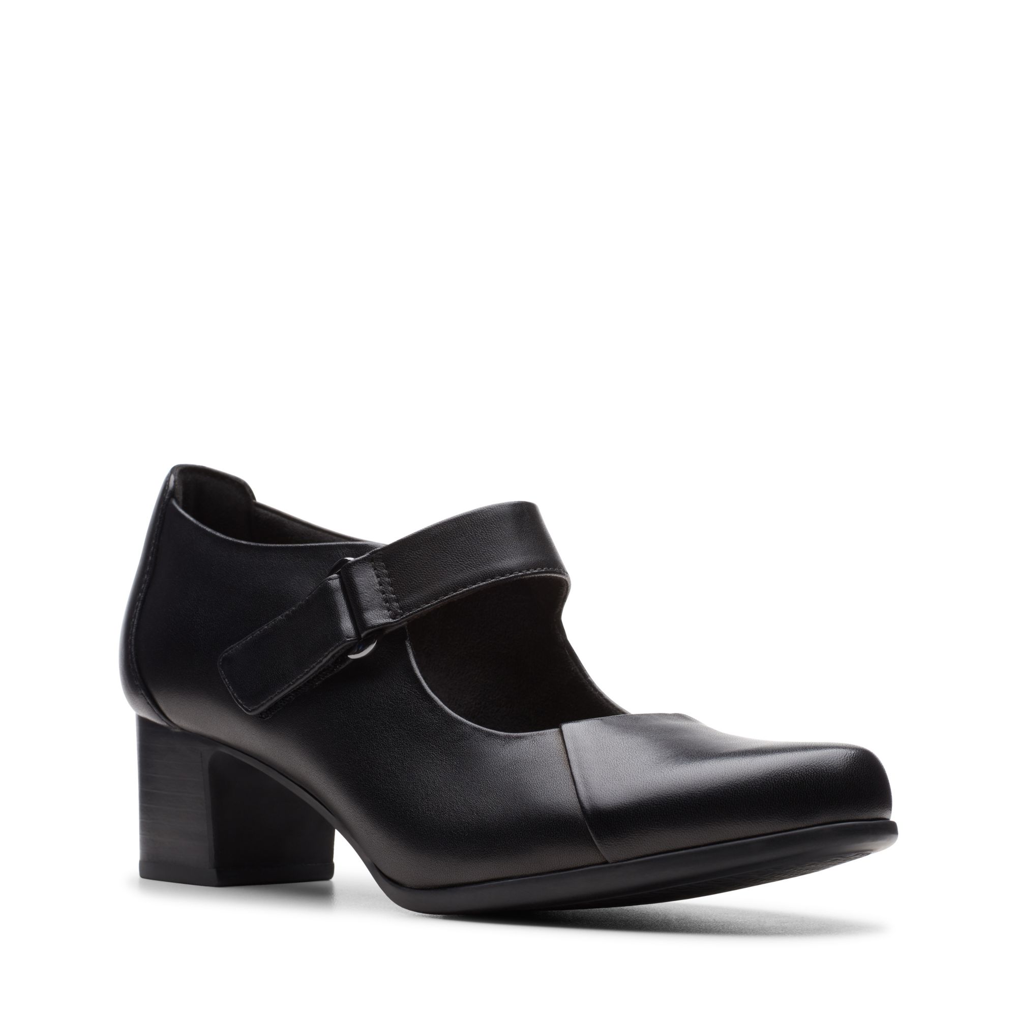 Women  Un Damson Vibe Black Leather