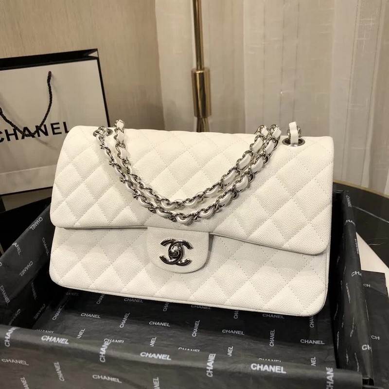 high quality handbag 119012 caviar genuine leather flap bag 1112