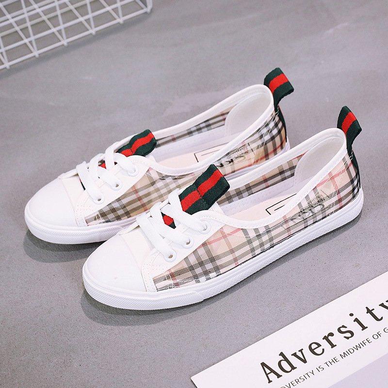 Women Casual Mesh Fabric Lace-Up Loafers Flats