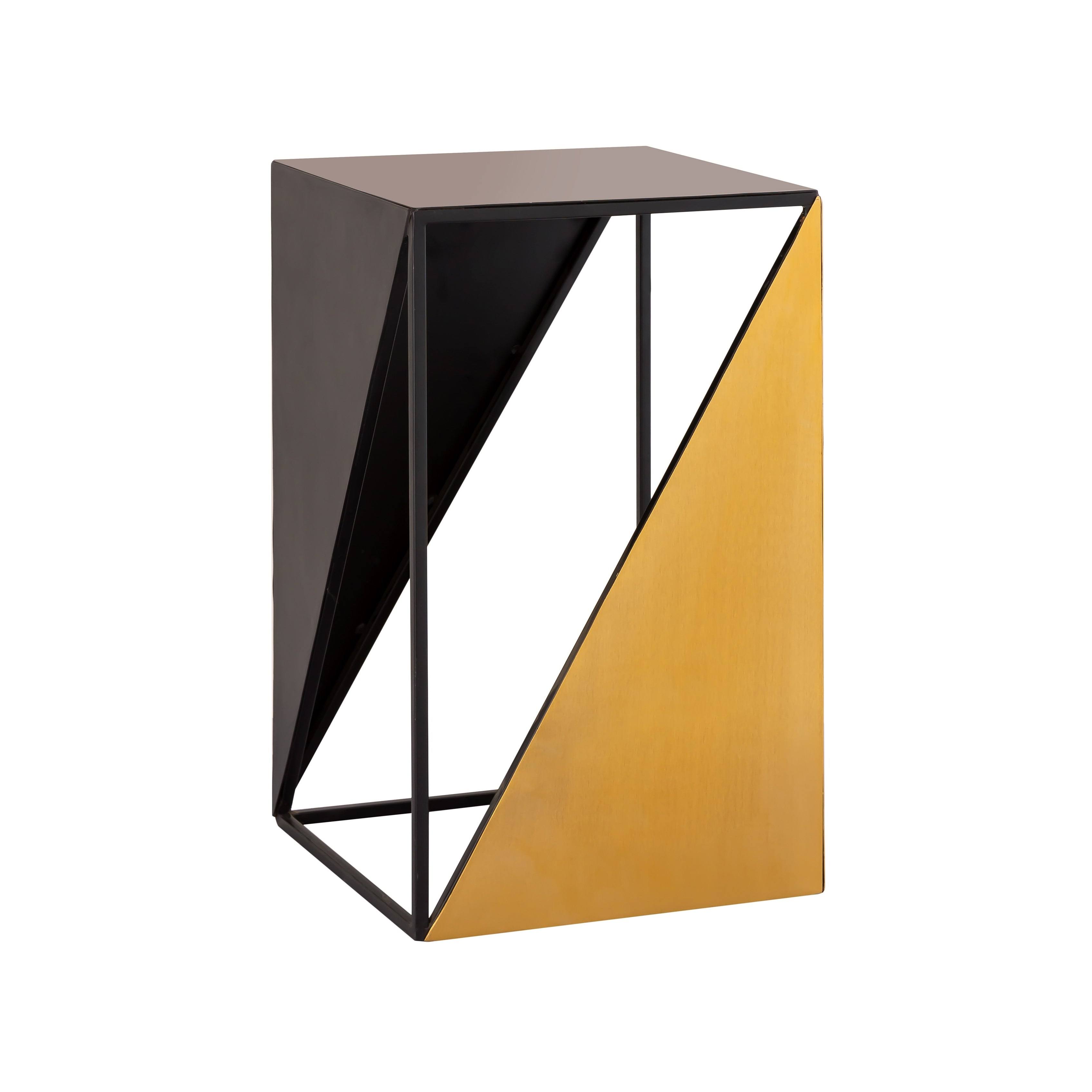 TOV Furniture Bidar Black Gold Side Table