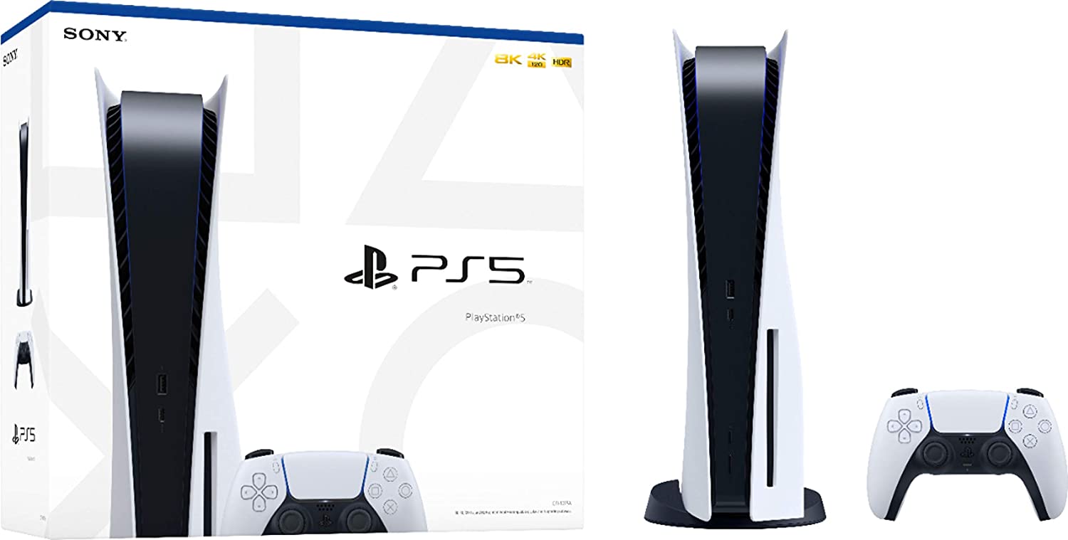 Playstation 5 Disc Version PS5 Console - Additional Controller, 4K-TV Gaming, 16GB GDDR6 RAM, 8K. Output, WiFi-6. Ultra-High Speed 825GB SSD - U Deal