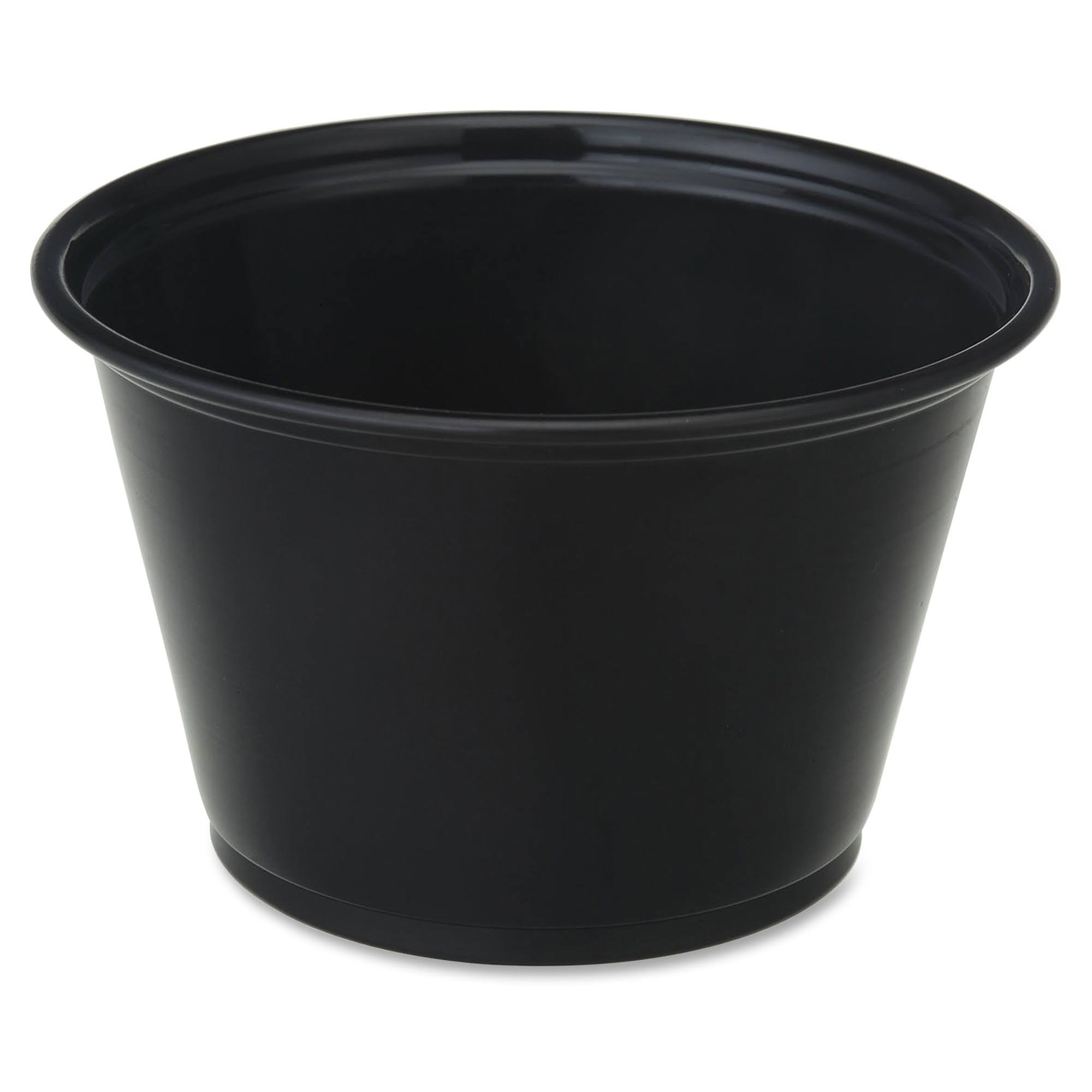 Genuine Joe 19068 Portion Cups, 4oz., 50BG/CT, Black - Case of 2,500