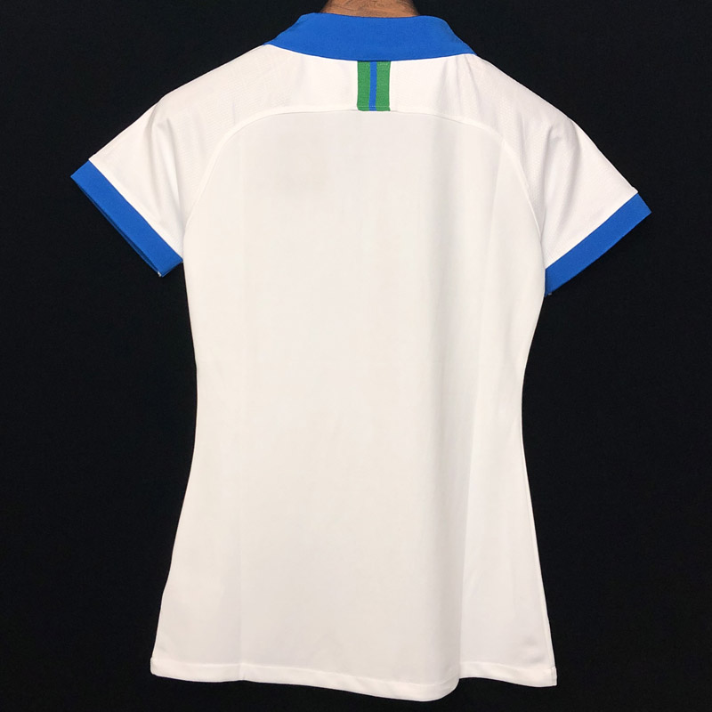 2019 Brazil Away White Women Soccer Jersey