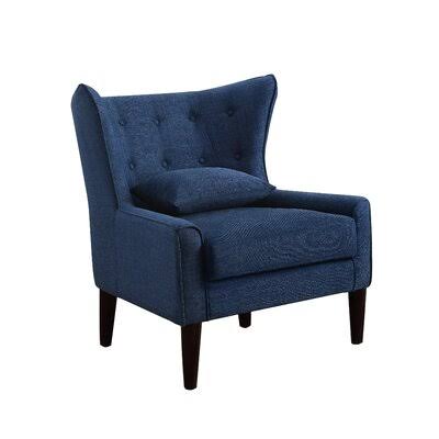 Millett Wingback Chair Three Posts Fabric: Navy Blue