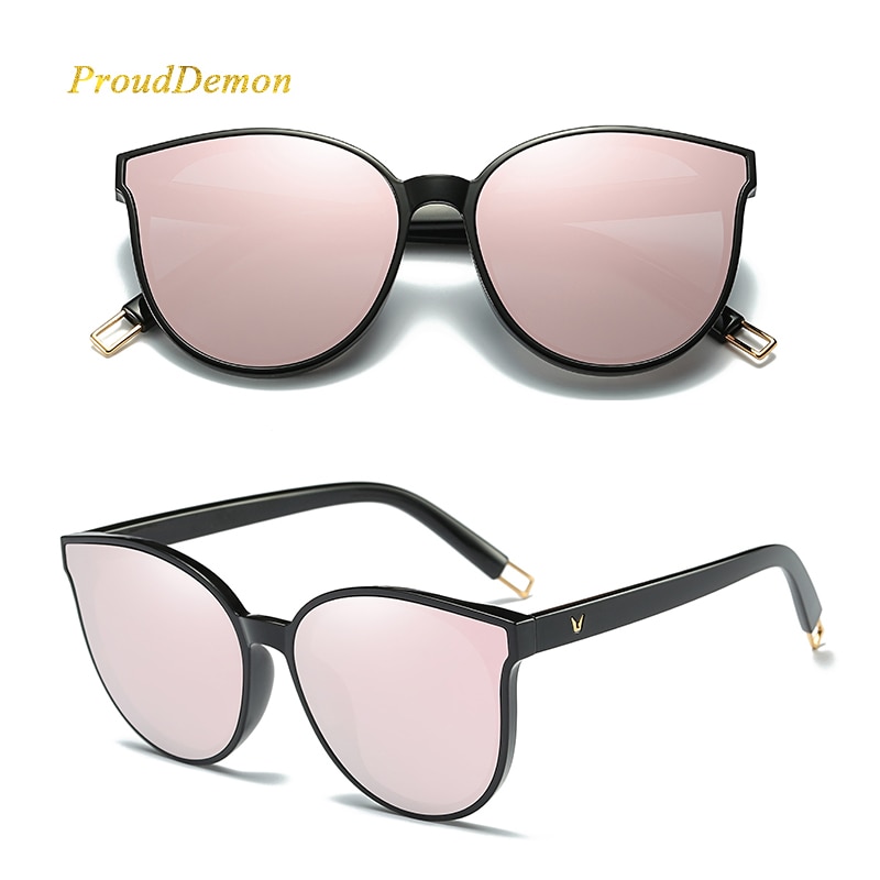 2018 Fashion Women Colour Luxury Flat Top Cat Eye Sunglasses Elegant oculos de sol men Twin Beam oversized Sun glasses UV400