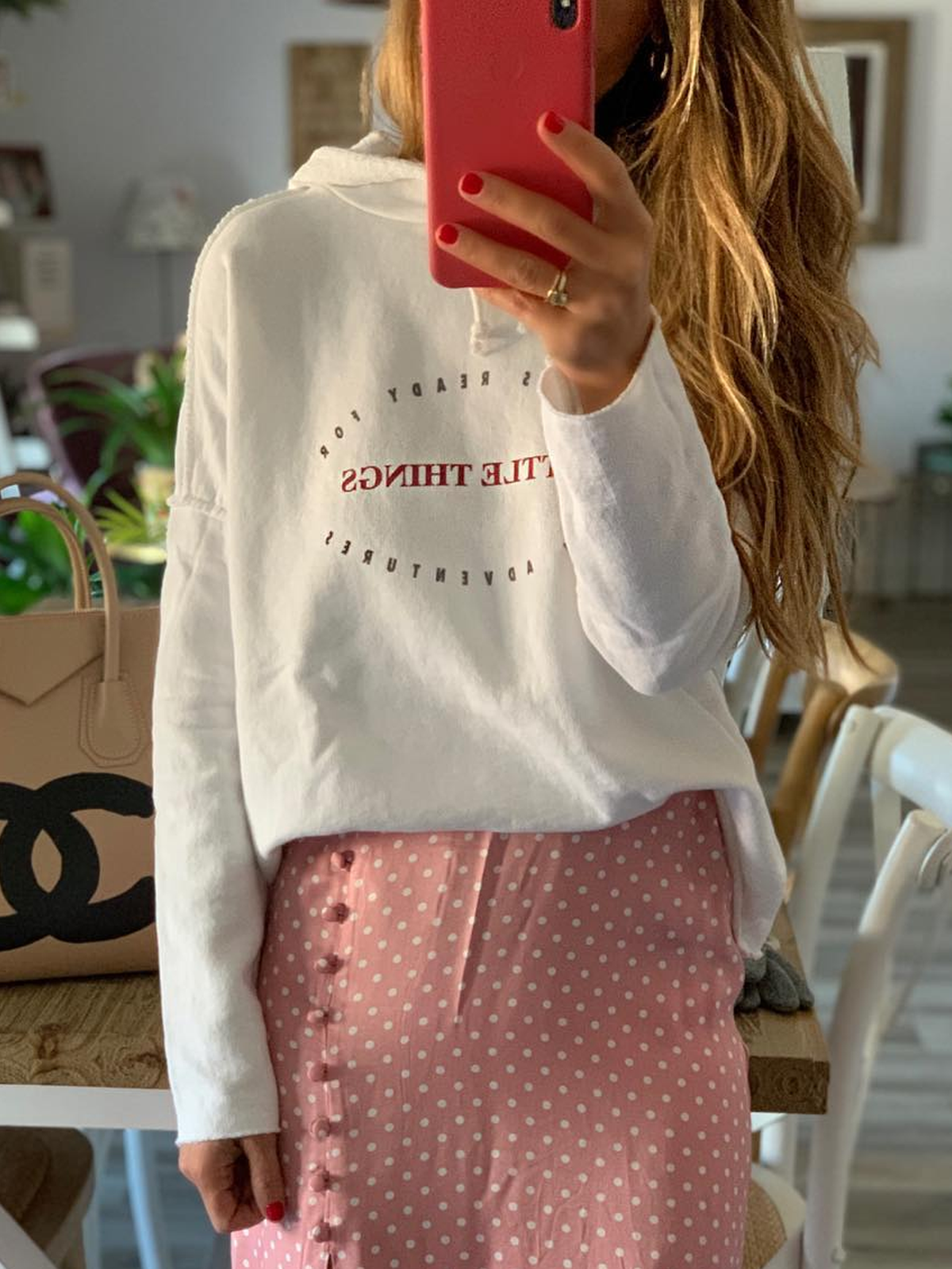 White Long Sleeve Cotton-Blend Shirts & Tops