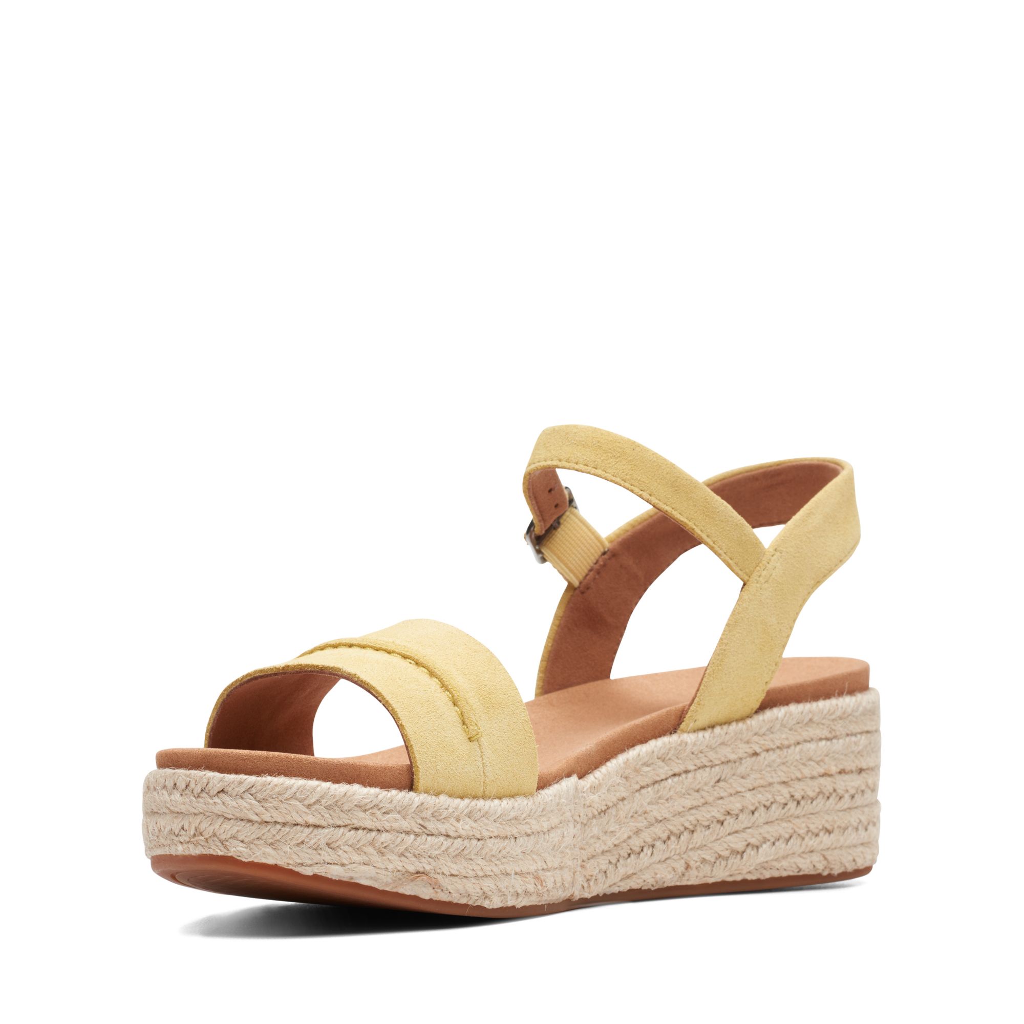 Women Sandals Kimmei Stitch Yellow Suede