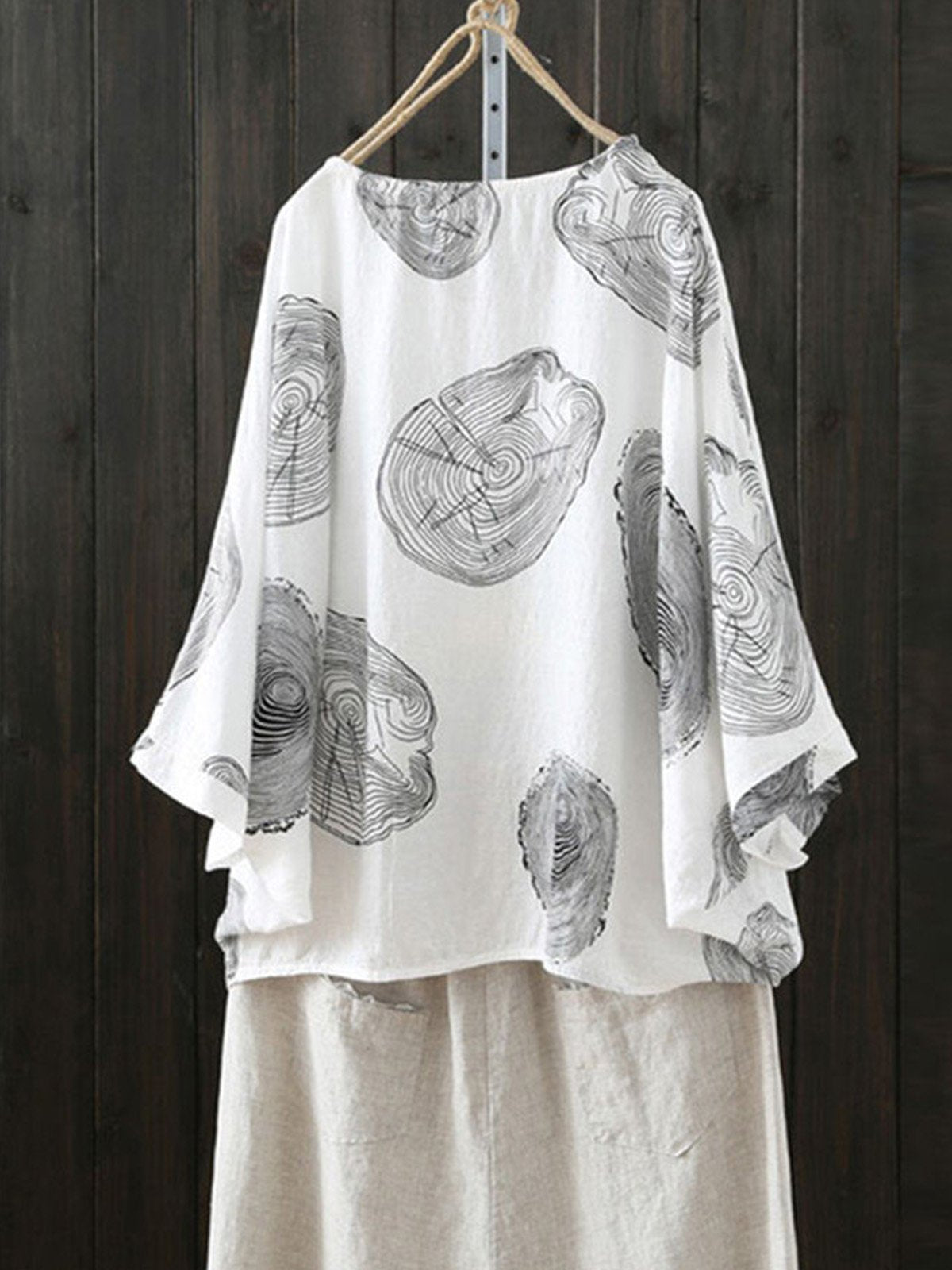 Cotton Round Neck Casual Shirts & Tops