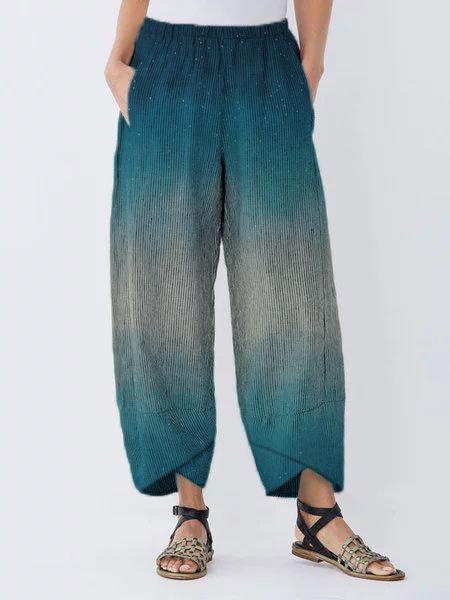 Dyed Printed Casual Pants