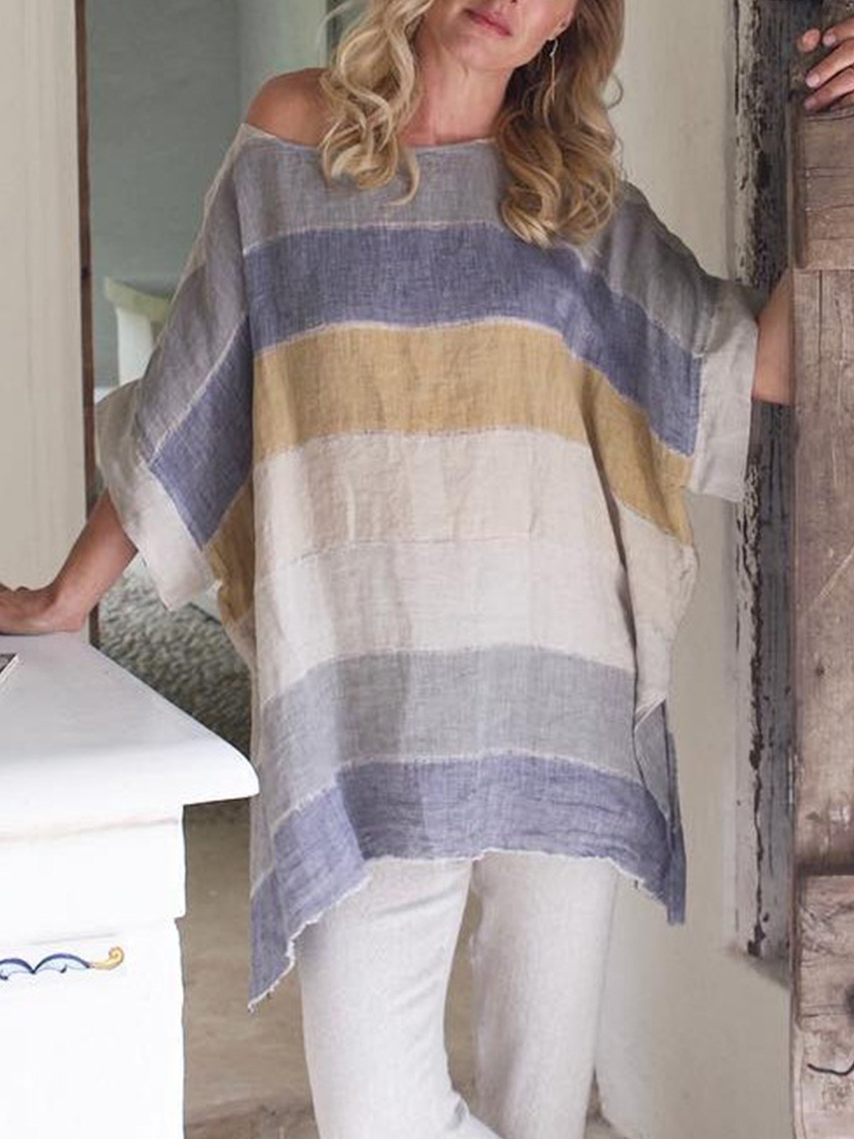 Floral Half Sleeve Casual Tops