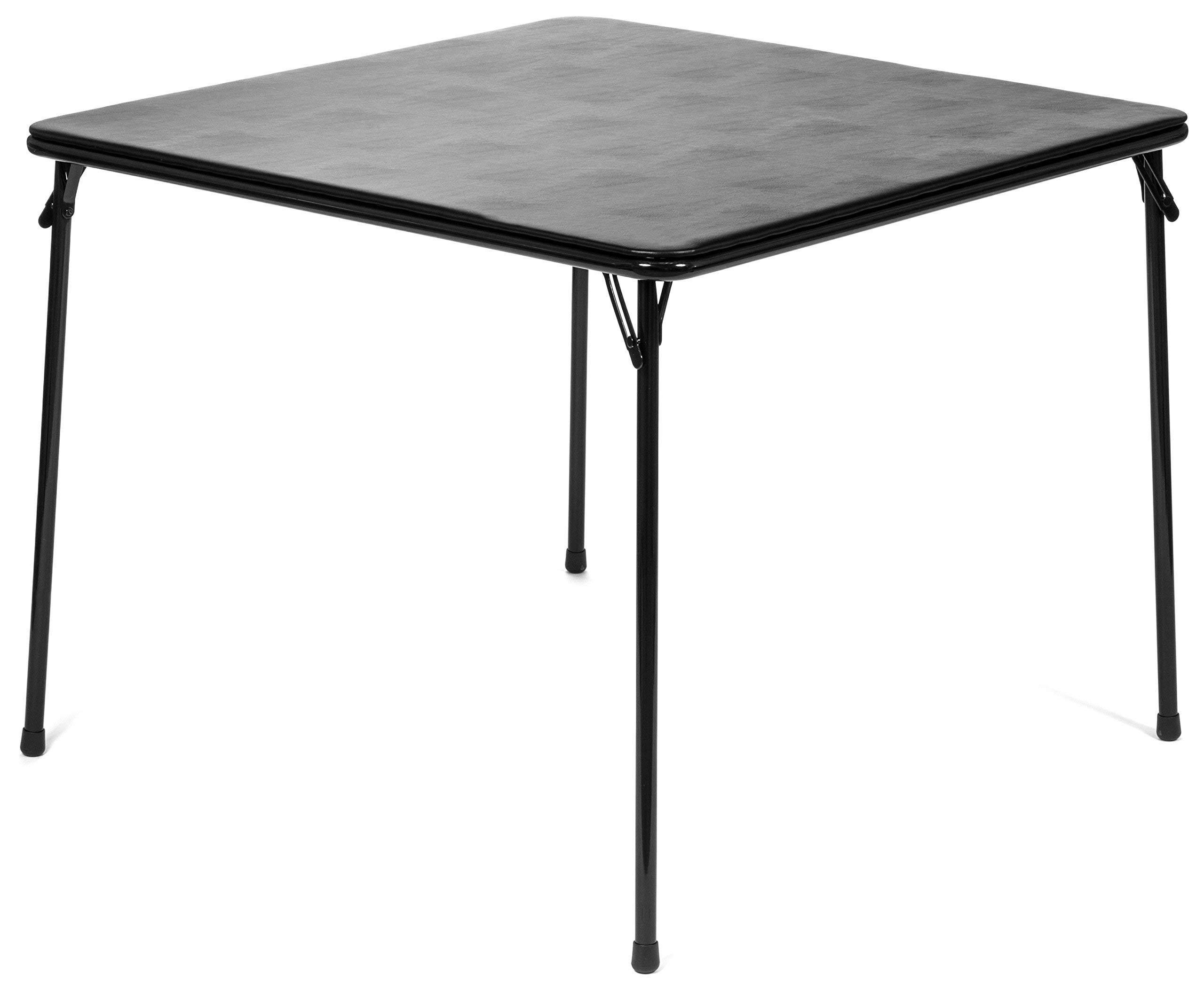 XL Series 38x22 Square Folding Card and Game Table, Wheelchair Accessible, Black