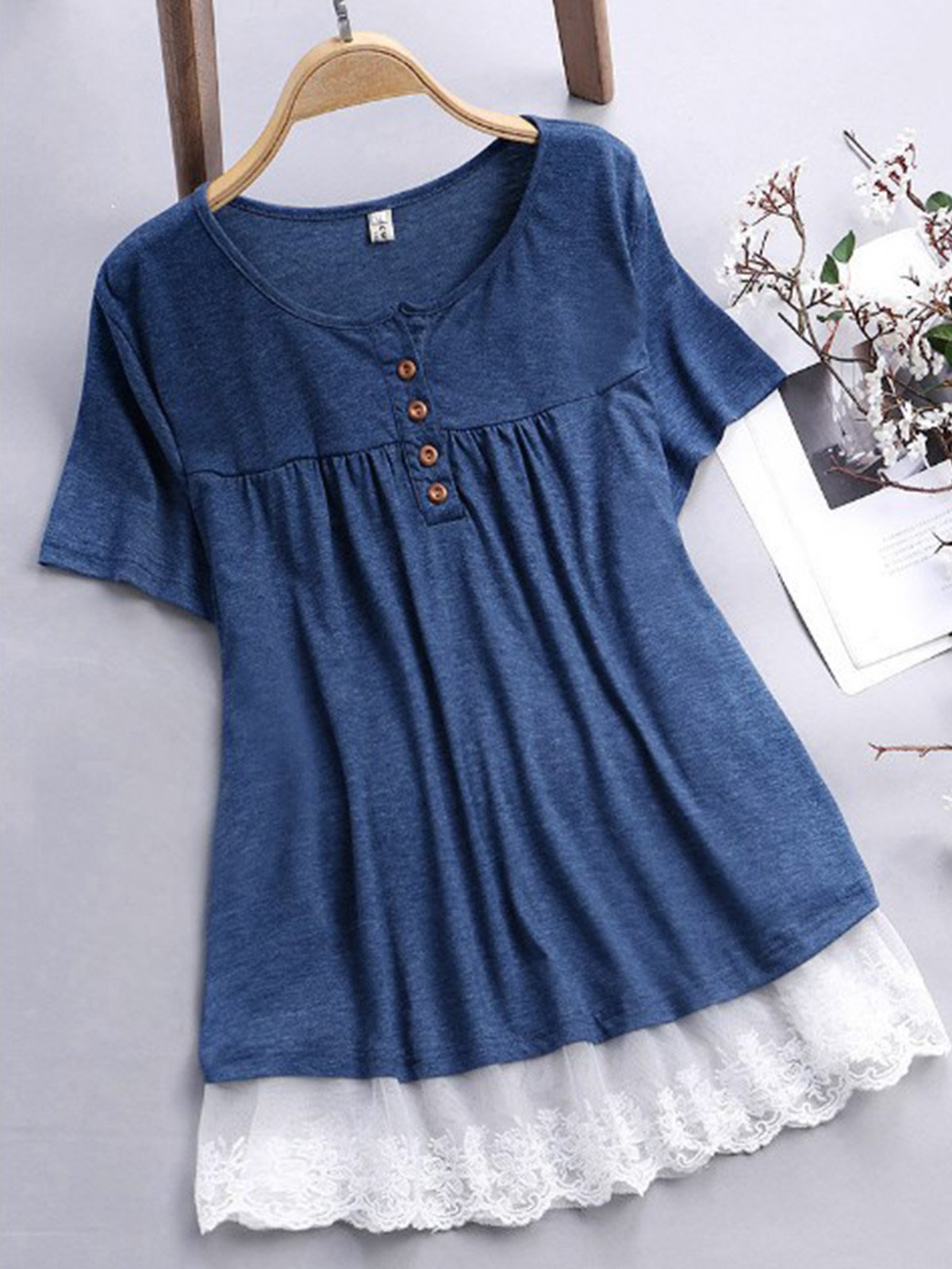Women Casual Tops Tunic Blouse Shirt