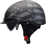 Motorcycle Half Helmet with Sunshield for Men & Women w/ DOT / Large