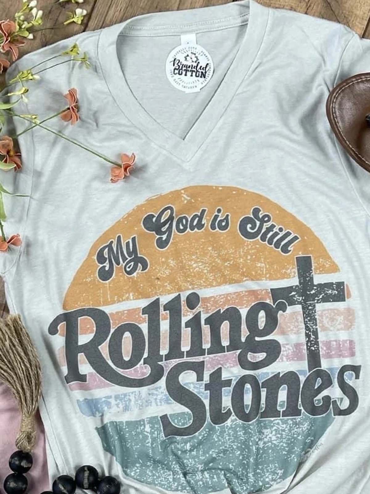 Letter Short Sleeve Cotton-Blend Casual Shirts & Tops