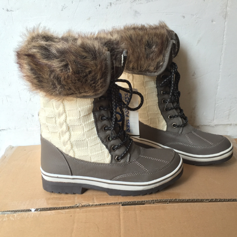 Factory Outlet Outdoor Pu Panel Chunky Heel Boots