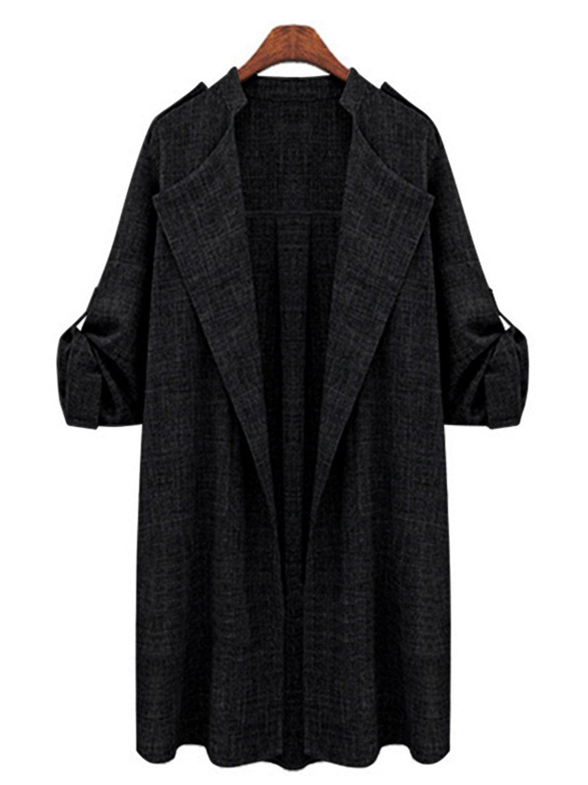 3/4 Sleeve Solid Gingham Printed Cardigans