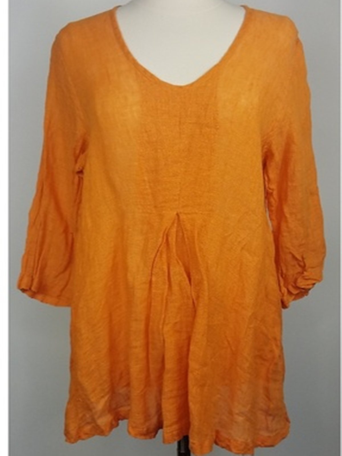 Orange Crew Neck Half Sleeve Shirts & Tops